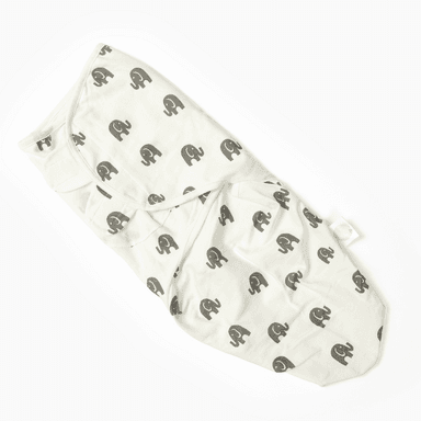 Newborn Baby Velcro Swaddle - Elephant Print