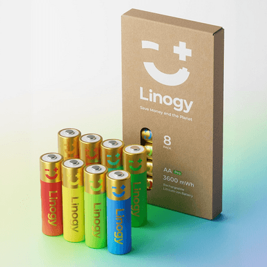 1.5V Rechargeable AA/AAA Lithium Batteries (8-Pack), Low Self-Discharge, Leak-Proof