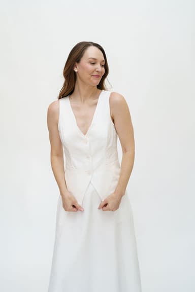 Sleeveless Tailored Vest for Tall Women