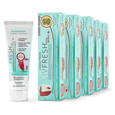 LIVFRESH Gum Protect+ Wintergreen - 5 Pack