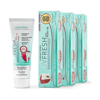 LIVFRESH Gum Protect+ Wintergreen - 3 Pack (Subscription)