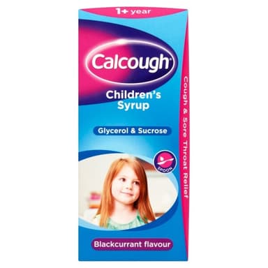CalCough Children's Syrup Blackcurrant Flavour 125ml | Soothes Coughs for Ages 1+