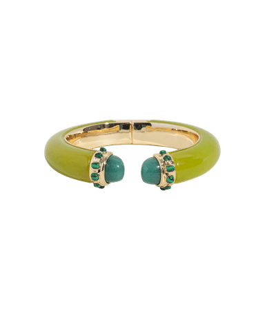 Cordelia Cuff Bracelet in Chartreuse