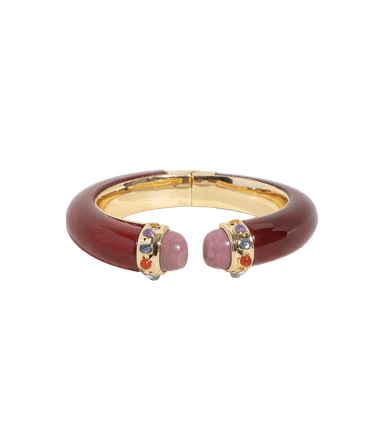 Cordelia Cuff Bracelet in Carnelian Red