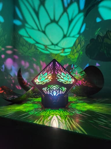Lapis Lotus Shadow Lamp