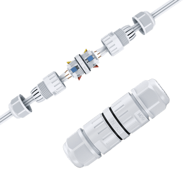 Lumary Waterproof 3PIN Wire Connector for Permanent Outdoor Lights（2Pack）