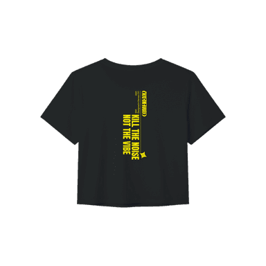 Kill The Noise Not The Vibe Crop Tee | Deep Black