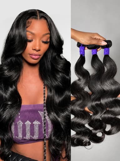 Luvme 3pcs Body Wave / Water Wave / Deep Wave / Yaki Straight / Silky Straight 100% Virgin Human Hair Bundles