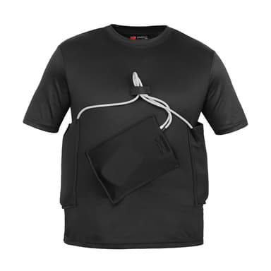 LVAD HeartMate Men’s Shirt with Left & Right Slanted Controller Pocket – Black