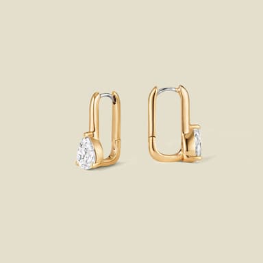 Ember Pear Drop Hoop Earring