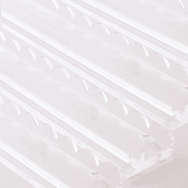 20" Clear Acrylic Scalloped Mahjong Rack & Pushers | Premium American Mahjong Rack Set