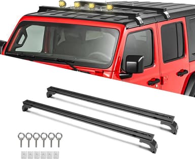 Roof Rack Cross Bars for 2018-2025 Jeep Wrangler JL JLU & Gladiator JT (Only for Hard Top), 550 LBS Roof Top Crossbars Supports Rooftop Luggage Cargo Carrier