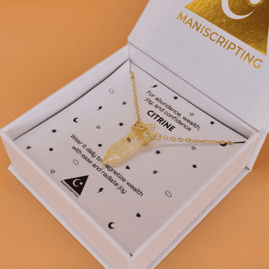 💰 Money Magnet Crystal Necklace - Gold