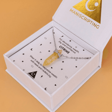 💰 Money Magnet Crystal Necklace - Silver