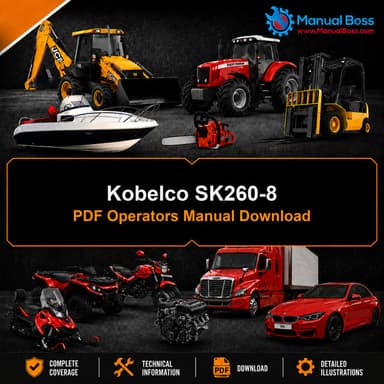 Kobelco SK260-8 PDF Operators Manual Download