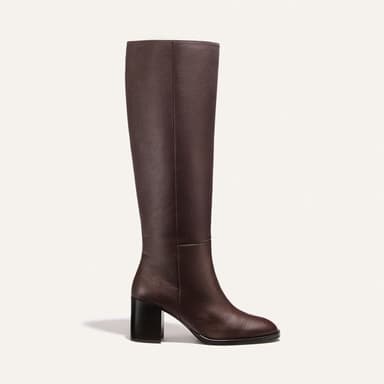 Alison Roman x Margaux: The Charlie Boot - Brown Tumbled Calf