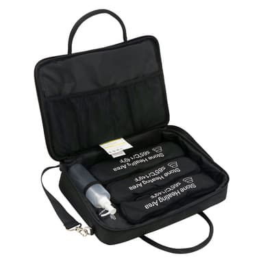 Master Massage Hot Stone Heater Bag with 18-Piece Stone Set, Adjustable Temperature Control, Portable Spa Warmer for Massage Stones & Towels(Black)