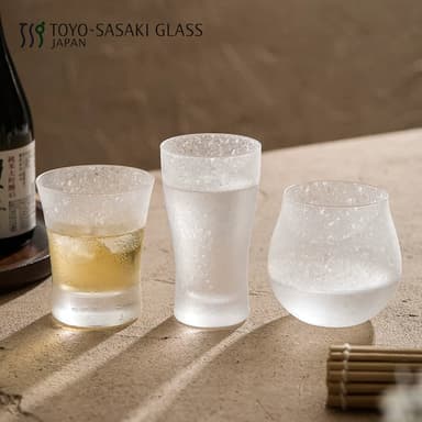 Toyo-Sasaki Glass Yukihana Hikari Sake Glass Collection