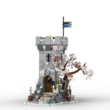 MOC-191292 Winter Themed Watch Tower Building Blocks Set (700PCS) by BricksBite