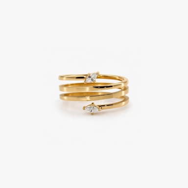Spiral Marquise Ring