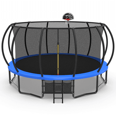 MERSCO 16FT Blue Pumpkin Trampoline - Giant Backyard Fun for All