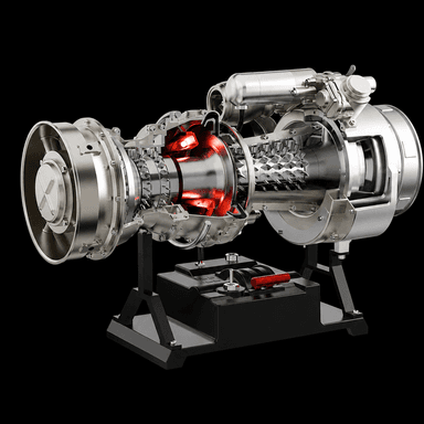 Teching T700 Turboshaft Engine Model Kit – 1:4 Scale Working Motorized Helicopter Engine Replica