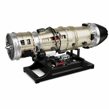 Teching 1:10 Scale Working Turbojet Engine Model Kit – Full Metal DIY Aircraft Turbine Engine for Adults