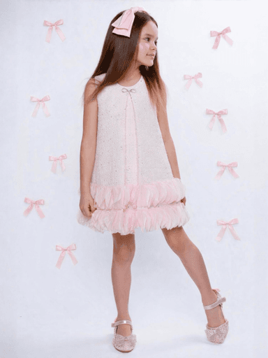 Pretty in Pink Sparkle Ruffle Party Dress