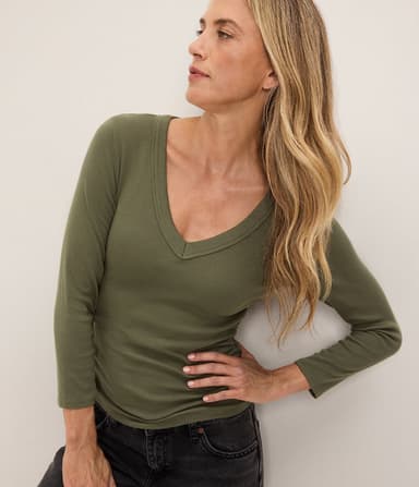 Enid Ribbed Crop Tee