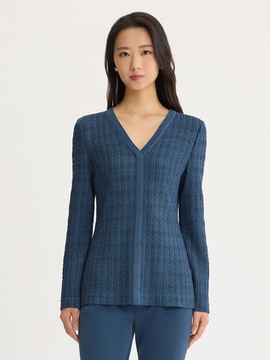 Tonal Tweed Knit Tunic