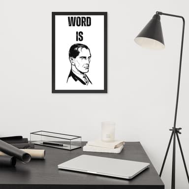 WORD IS BOND Framed poster