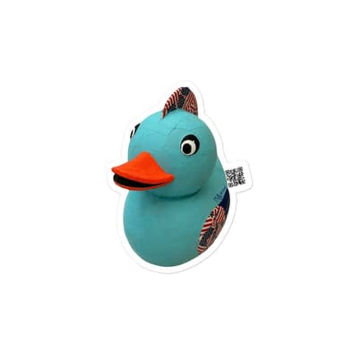 American Flag Rubber Ducky Bubble-Free Stickers