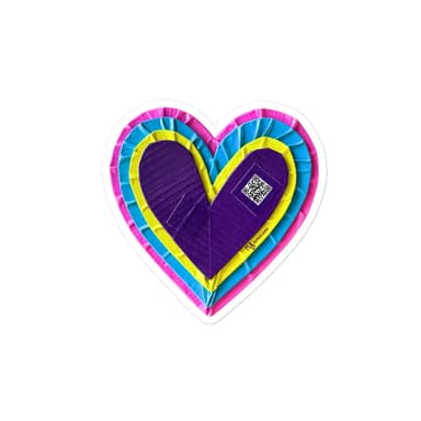 Duct Tape Heart Bubble-Free Stickers