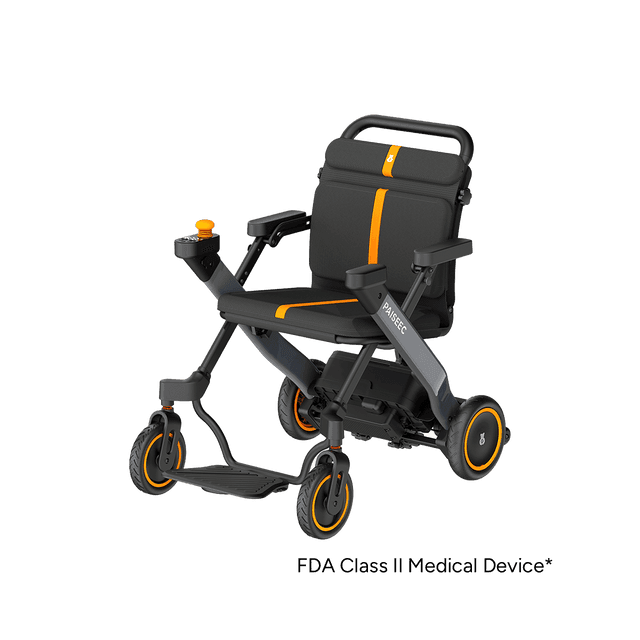 PAISEEC W1 2-in-1 Electric Wheelchair & Rollator – 42 lbs, Folding, Smart Walking Support