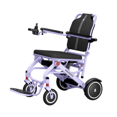 PAISEEC Q3 Lavender Lightweight Folding Electric Wheelchair – Purple, 500W, Airline Friendly