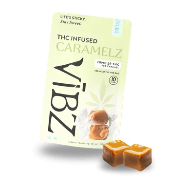 VĪBZ Caramels – 20mg Delta 9 THC (10-Pack)