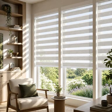 MOES Motorized Zebra Shades 60% Blackout Translucent 75mm Eloise