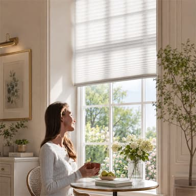 MOES Motorized Light Filtering Cellular Shades Nowa