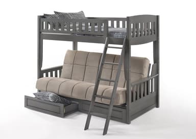 Cinnamon Twin Futon Bunk Bed