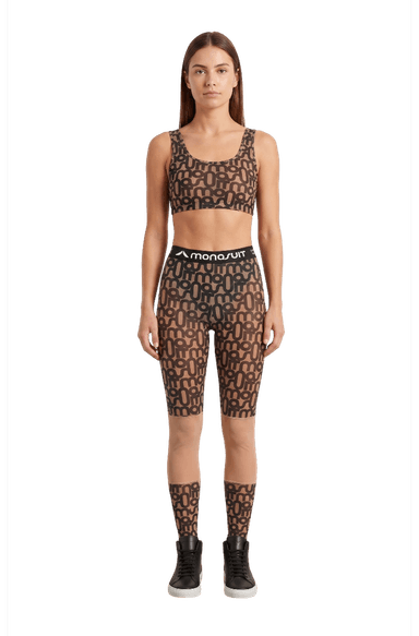 LEGGINGS PRINT beige/black