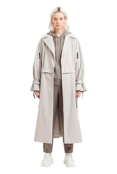 Convertible 2-in-1 Trench Coat - Beige