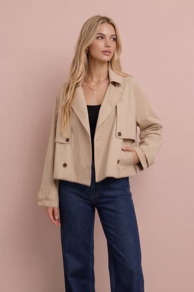 Tatum Cropped Trench Jacket