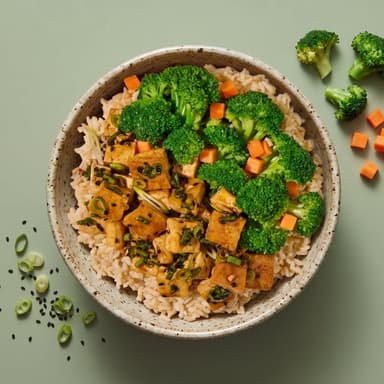 Low Sodium Tofu Teriyaki Veggie Bowl