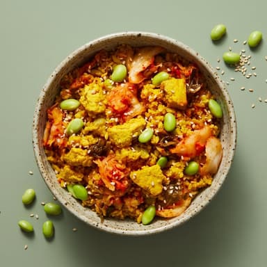 Low Sodium Kimchi Fried Quinoa