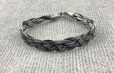 MENS WELDED BRACELET, Woven Wire Bracelet, Silver Unique Chain Bracelet In Boho & Hippie Style, Teenagers Fashion Wear, Sentimental Gift