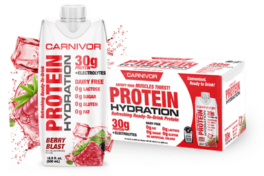 CARNIVOR PROTEIN HYDRATION RTD - 12 Pack / 30g of Beef Protein Isolate / Protein Shake