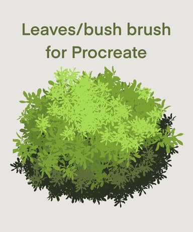 Free Procreate leaves/bush brush