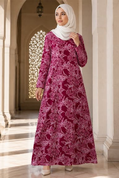 Printed Georgette Dual Layer Abaya AYG-104