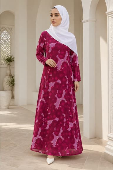 Printed Georgette Dual Layer Abaya AYG-103