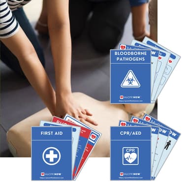 CPR + First Aid + Bloodborne Pathogens Quick Reference Kit